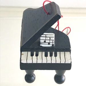 MIDWEST CANNON FALLS - Black Wooden Piano Christmas Ornament - Taiwan
